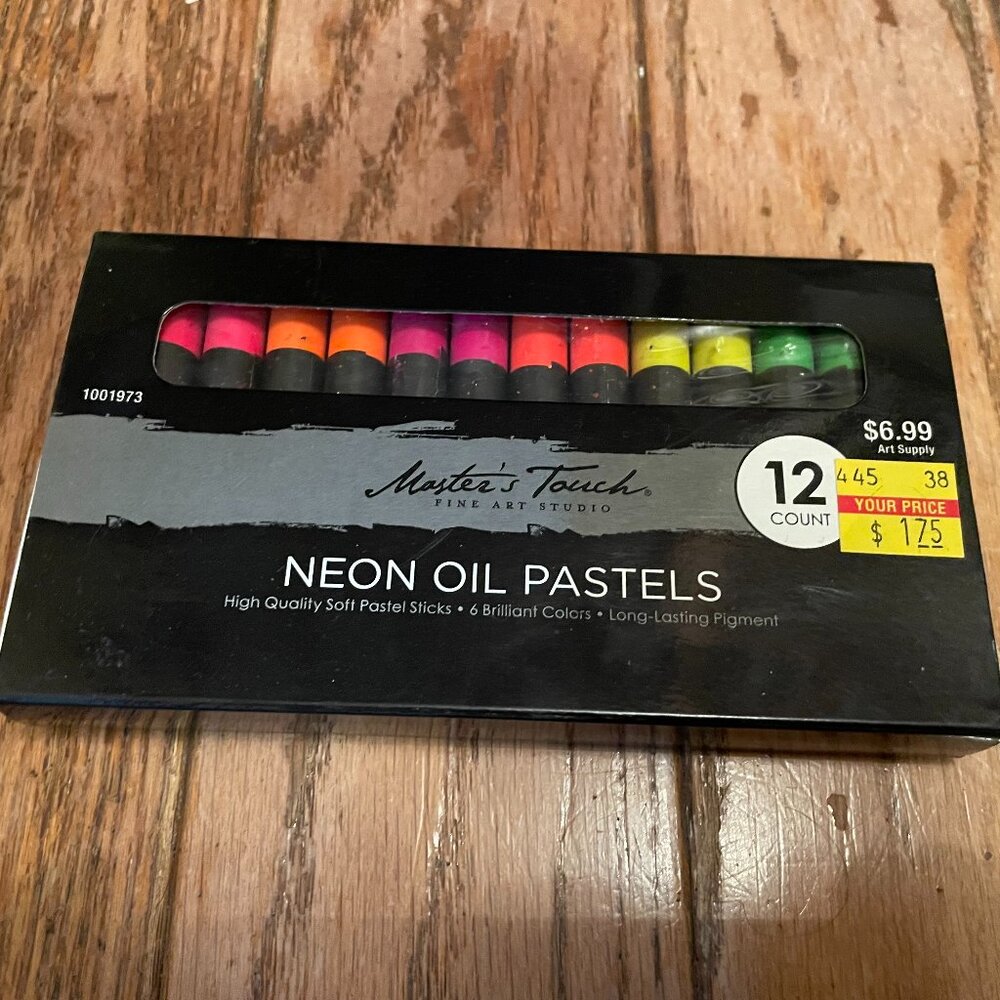 12 Count Neon Oil Pastels Set - Master's Touch